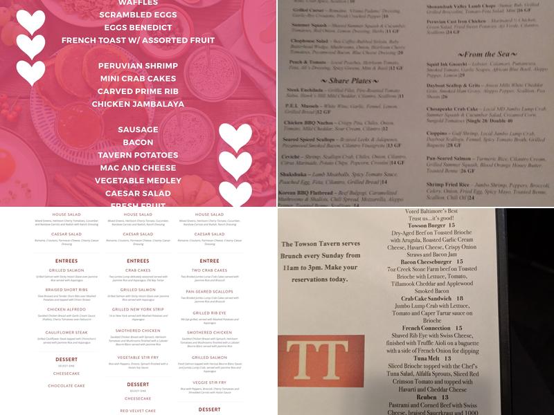 Towson Tavern Menu
