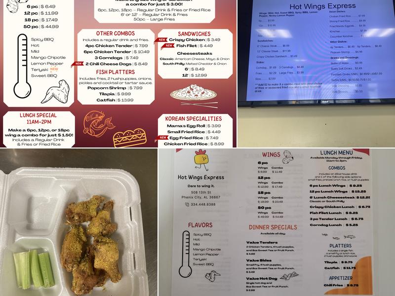 Hot Wings Express Menu