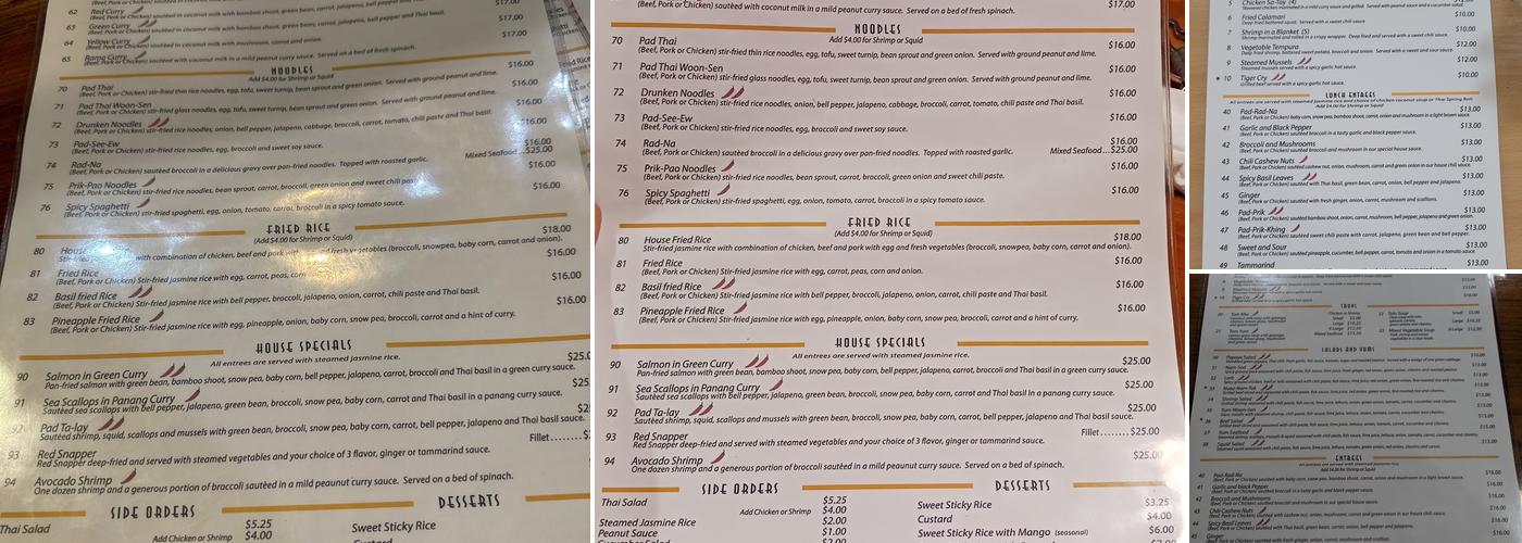 Chili Thai Menu