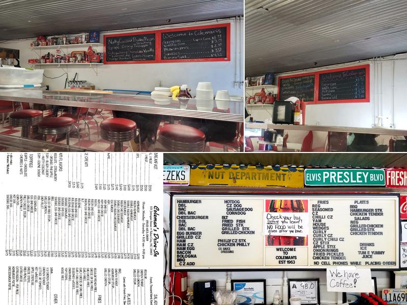 Coleman's Drive-In Menu