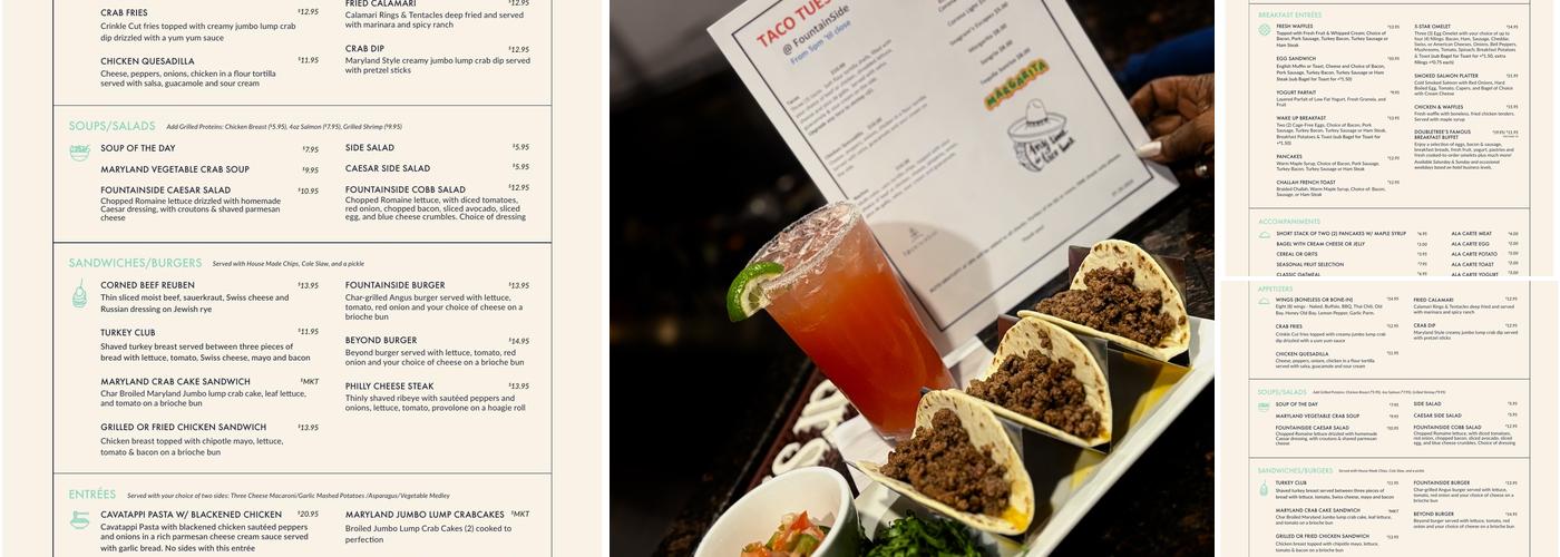 Fountain Side Menu