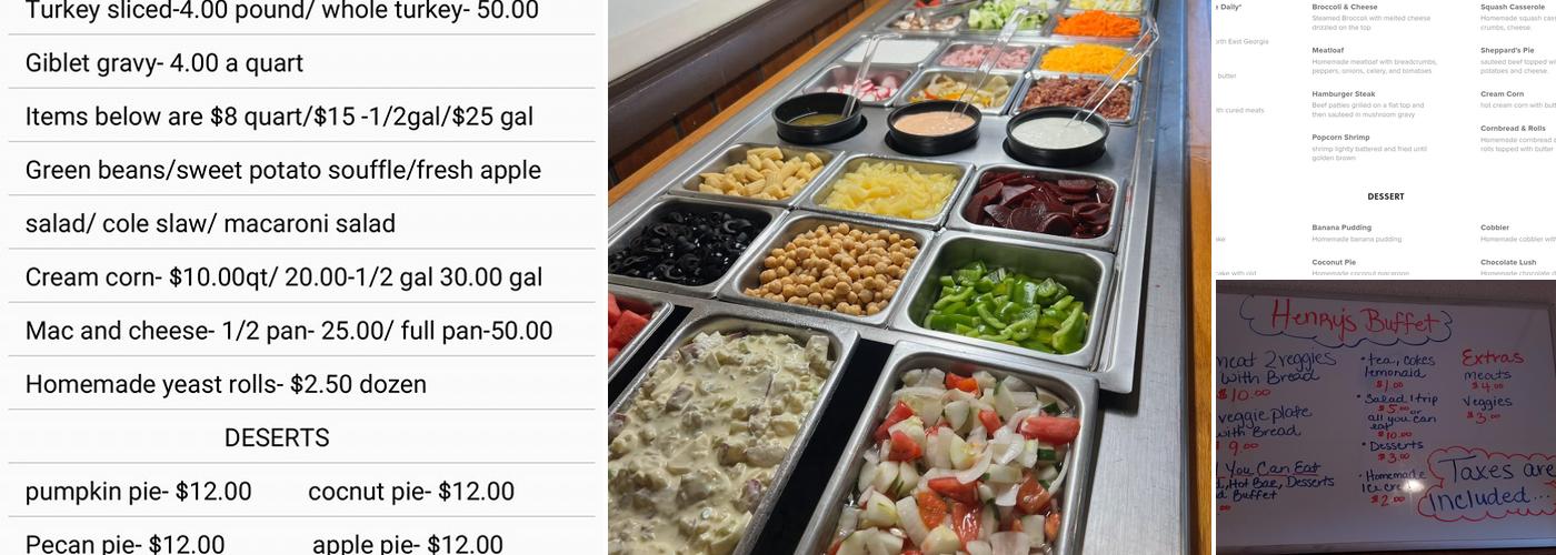 Henry's Restaurant Menu