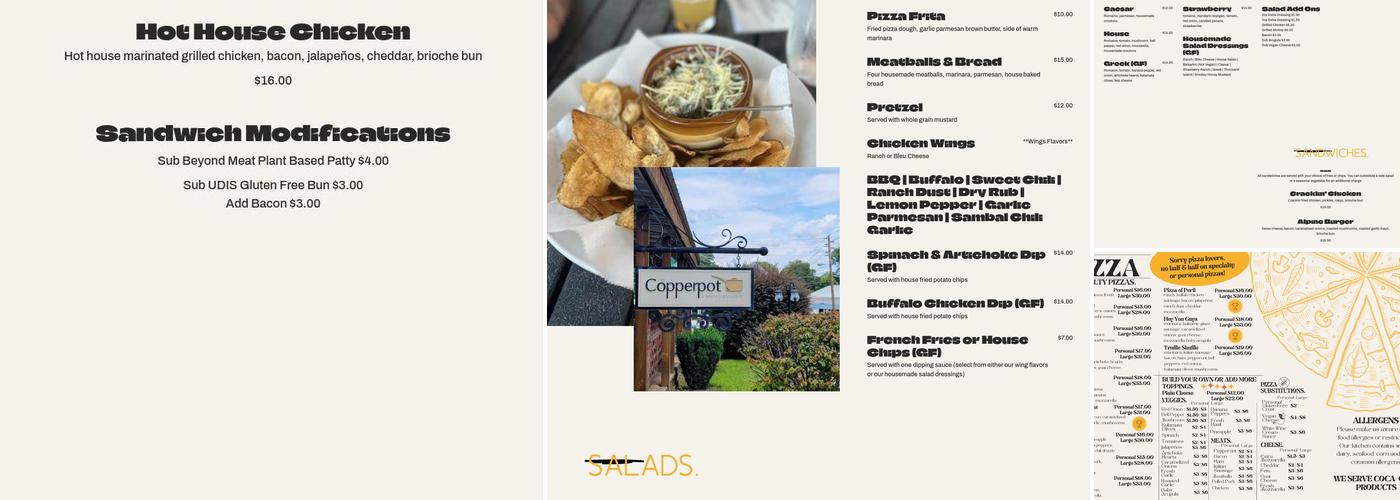 The Copper Pot Menu