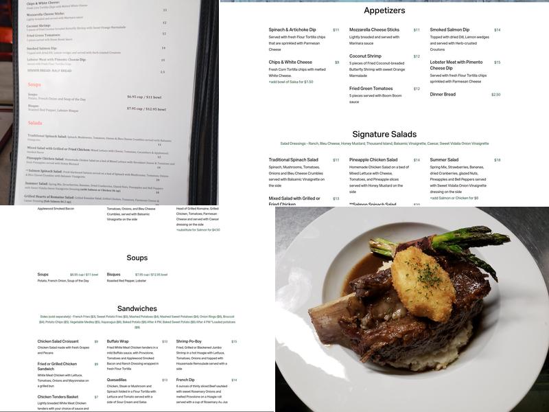 The Attic Menu