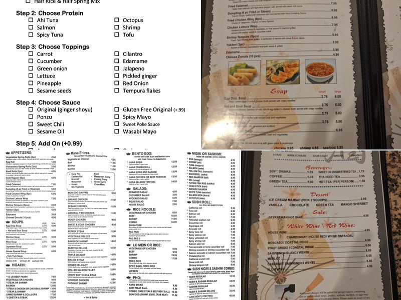 HANA CLAYTON Menu