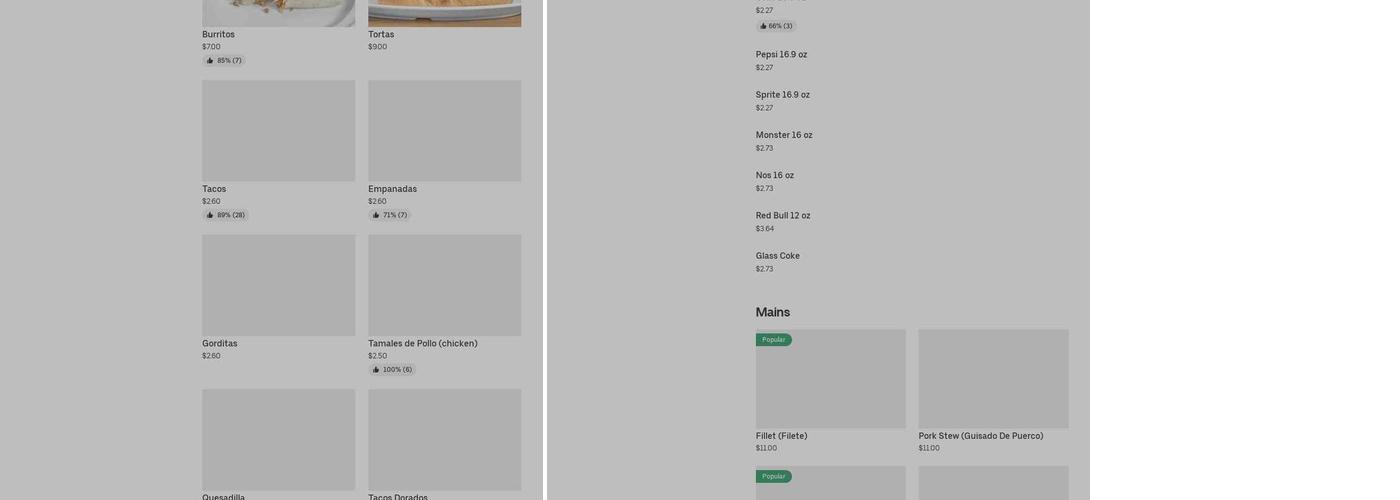 Comida Mexicana Ebenezer Menu