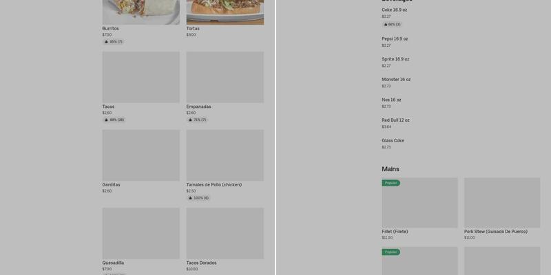 Comida Mexicana Ebenezer Menu