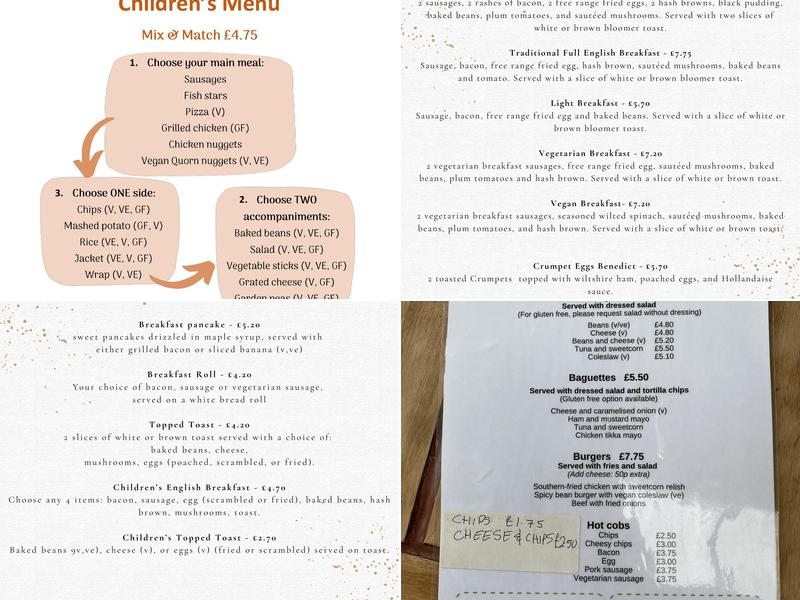 Antlers Bistro at Manor Farm Park & Woodlands Menu