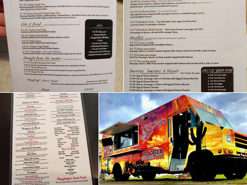 Five Boys Restaurant Menu