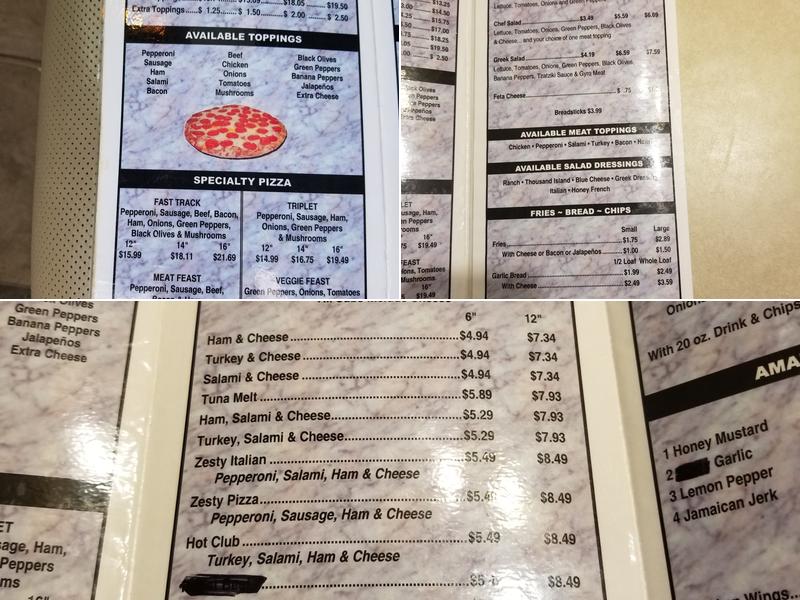 Trifecta Menu