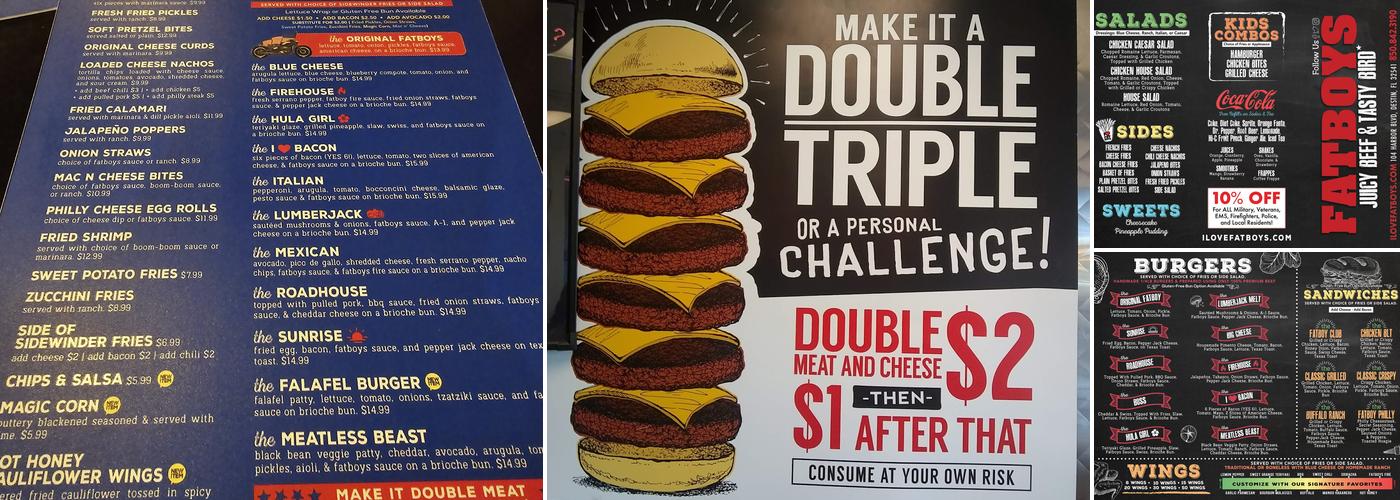 Fatboys - Enterprise AL Menu