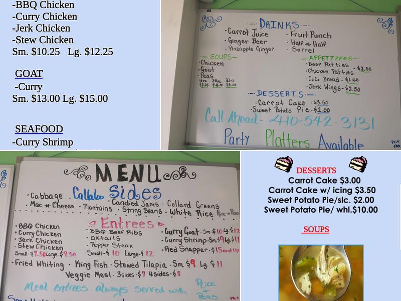 Caribbean Heat Menu