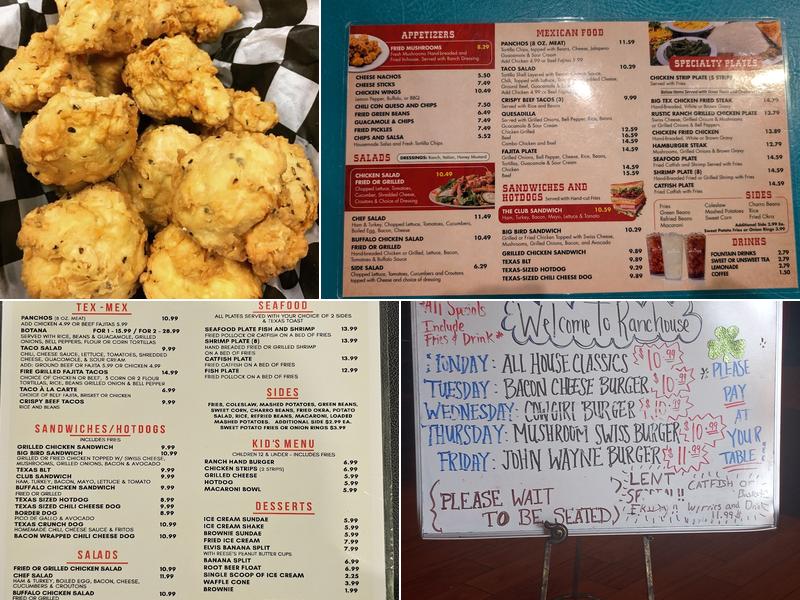 RUSTIC RANCH RESTAURANT Menu