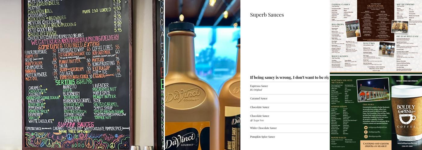 Boldly Going Coffee Shop Menu