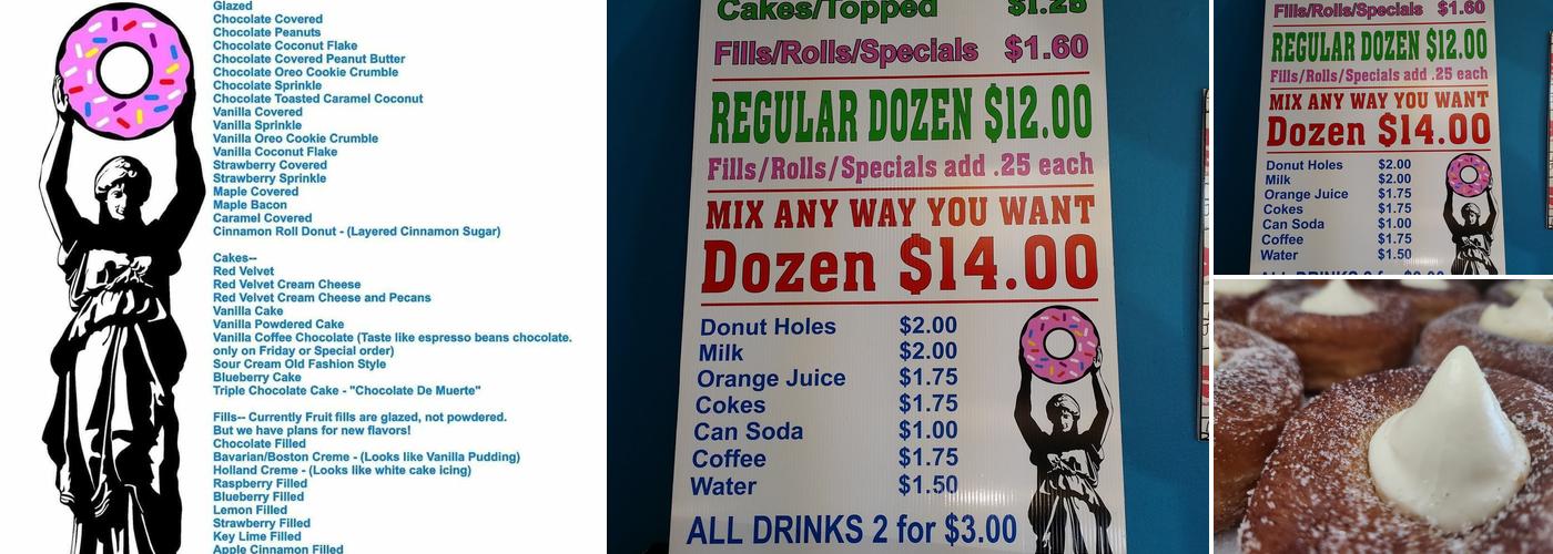 Downtown Donuts Menu