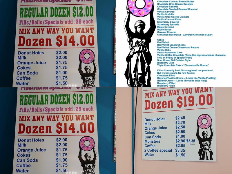 Downtown Donuts Menu