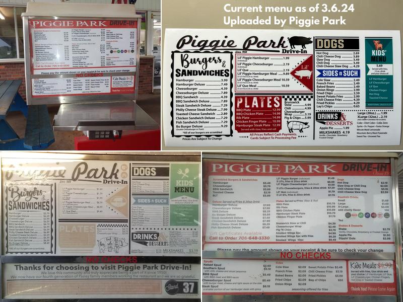 Piggie Park Menu