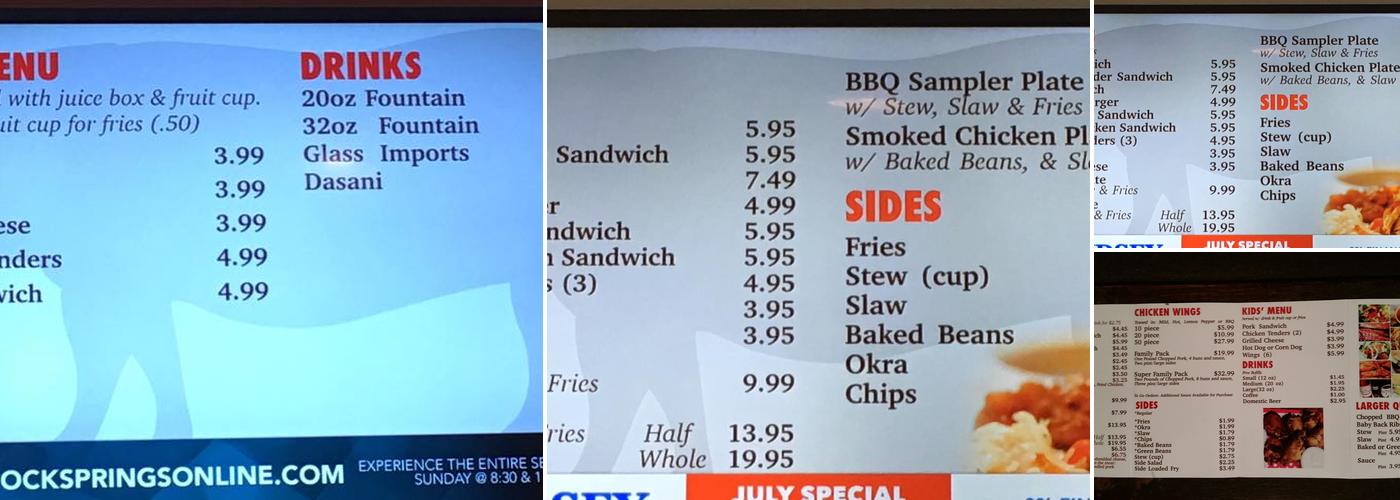 Pippins Pork Pit Menu