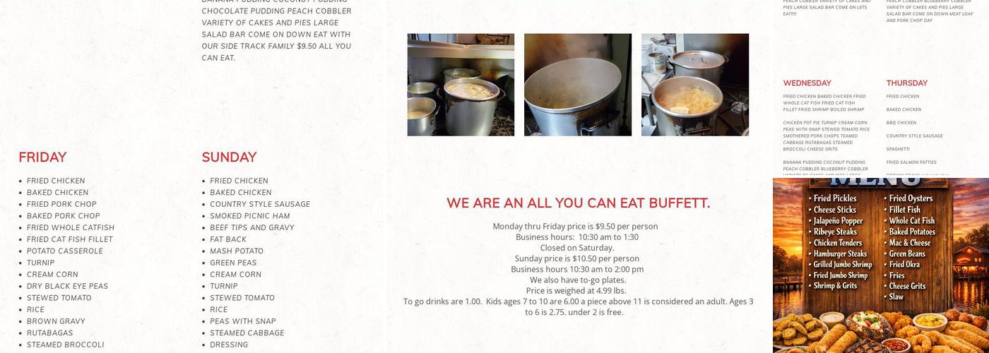 Pittman Sidetrack llc Menu