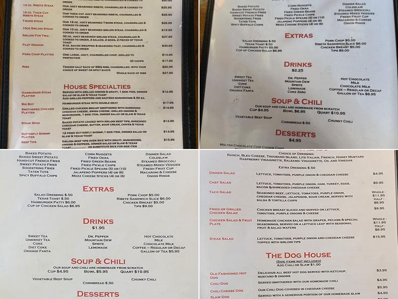 Justin's Place Restaurant Menu