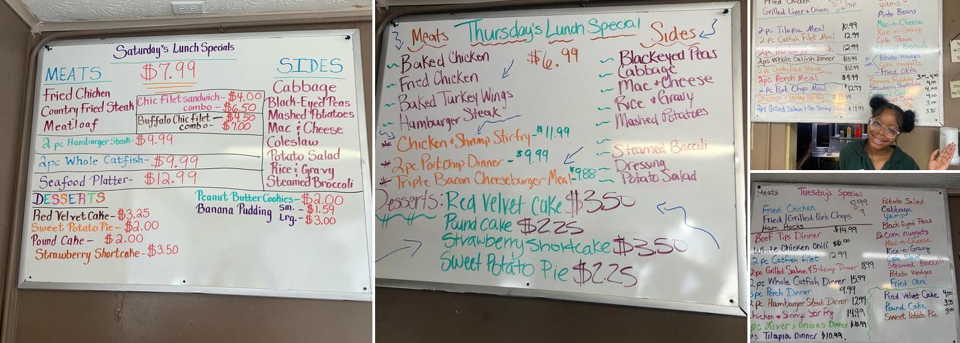 Annie D's Menu