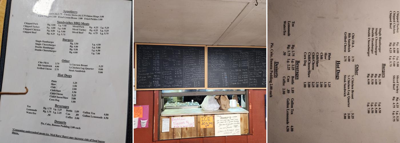 Oglethorpe Bbq Co Menu