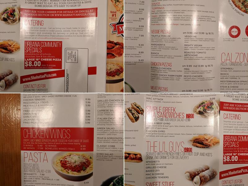 Manhattan Pizza-Urbana Menu