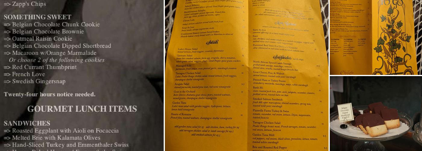 Continental Bakery Menu