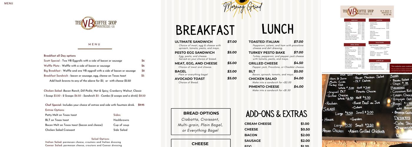 Morning Grind Menu