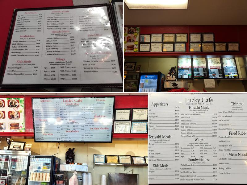 Lucky Cafe Menu