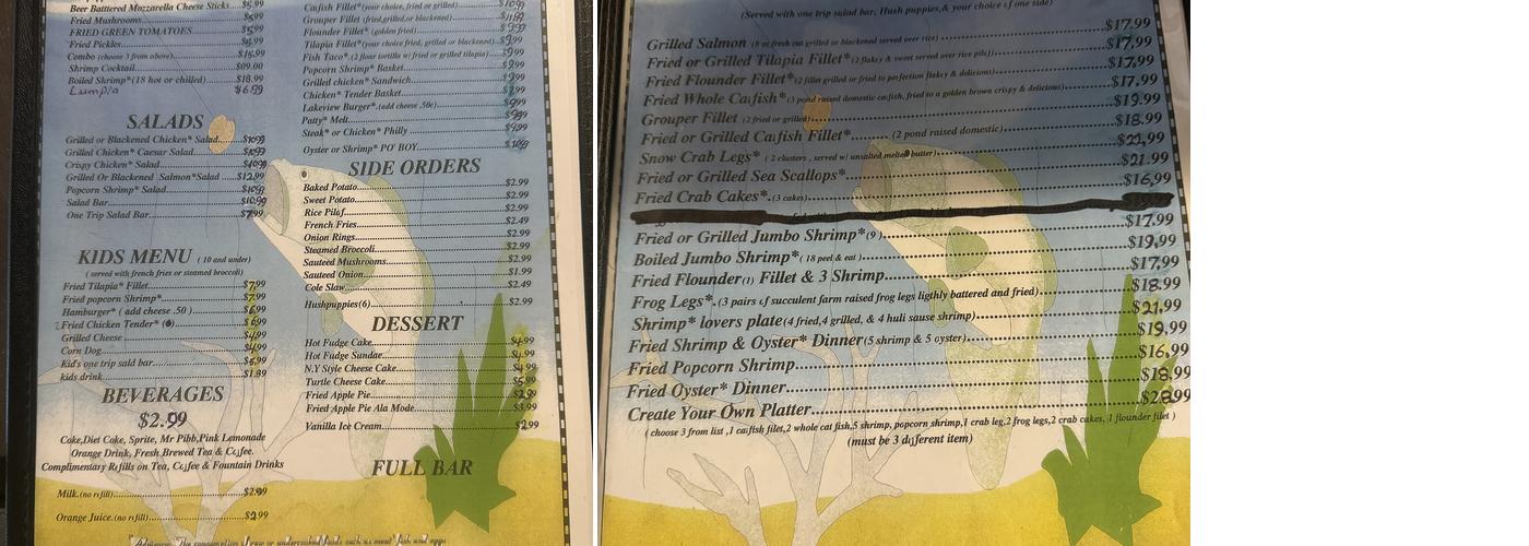 Lakeview Restaurant, Monticello Menu, Reviews (160), Photos (23