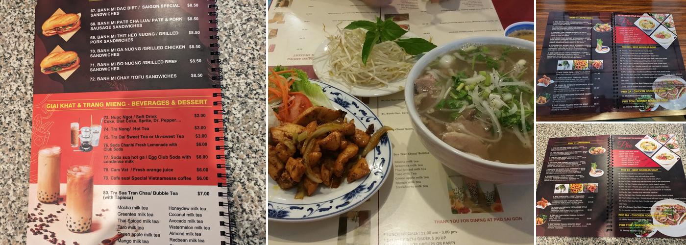 Pho Saigon Menu