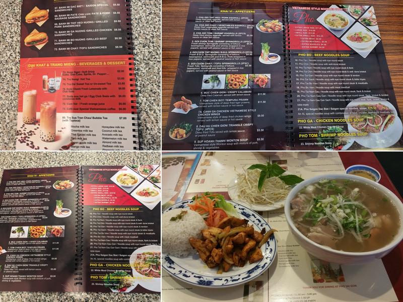 Pho Saigon Menu