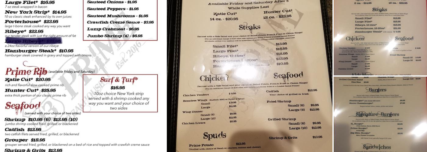 43 Prime Menu