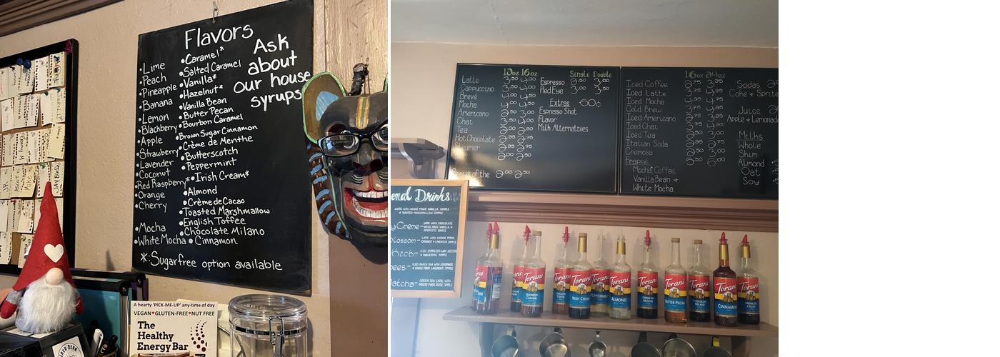 Java Bean Roasting Company Menu