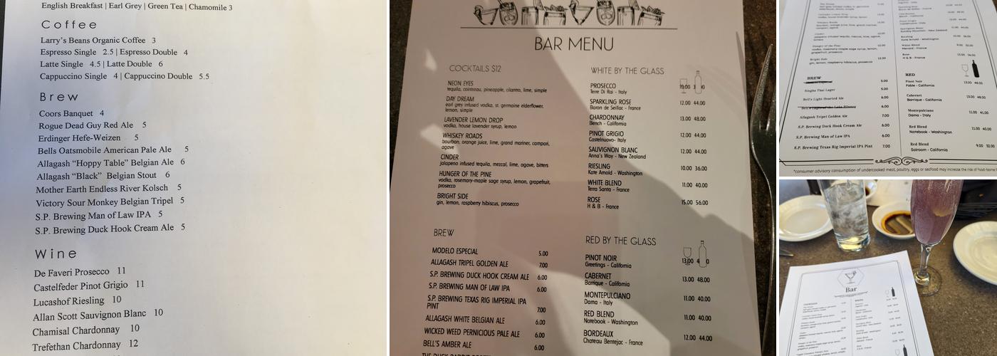 195 American Fusion Cuisine Menu