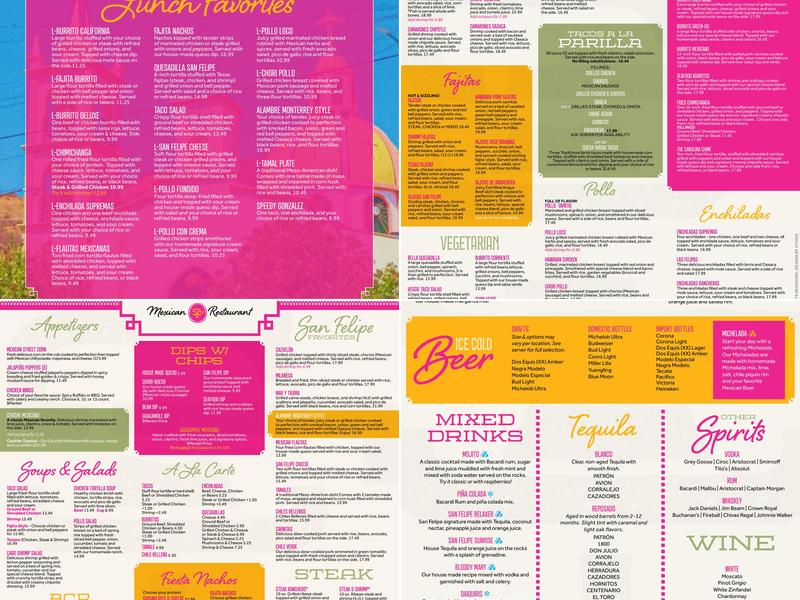 San Felipe Mexican Restaurant Menu