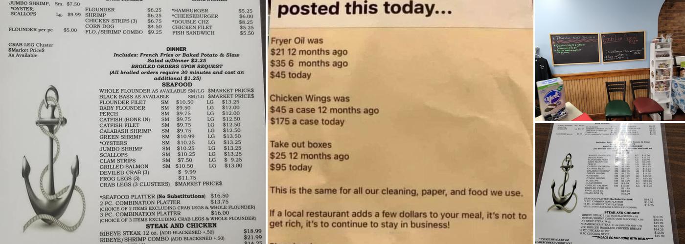 Golden Nugget Seafood Menu