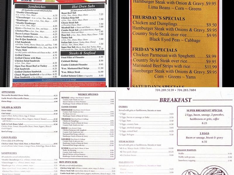 Knife & Fork Restaurant Menu