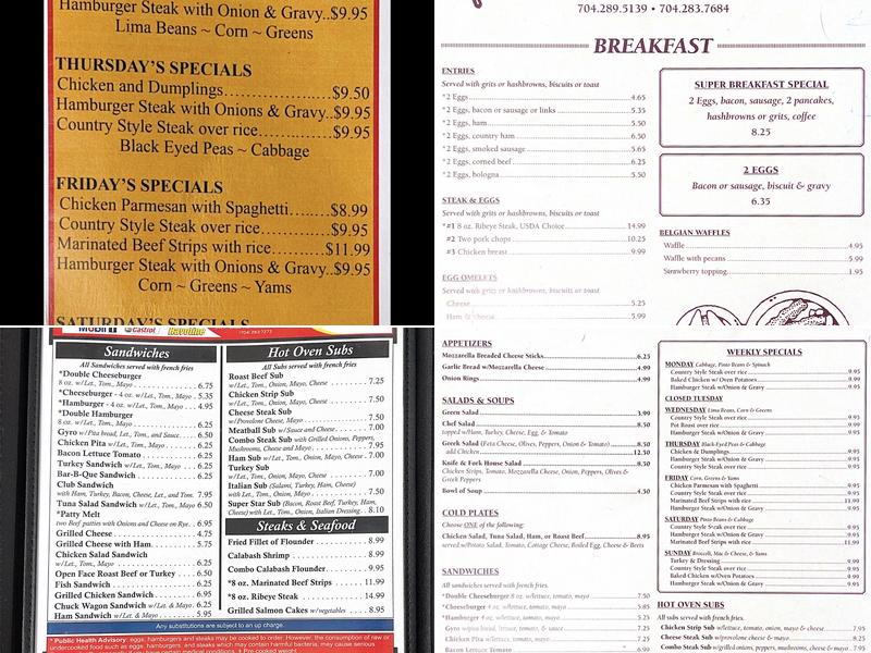 Knife & Fork Restaurant Menu