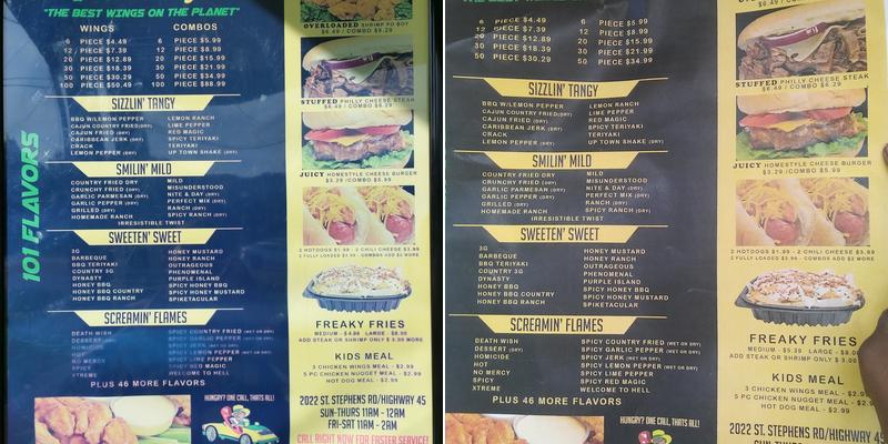 Fry Daddy's Menu