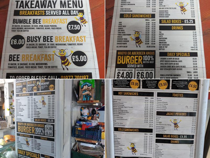 Busy Bee Cafe Menu