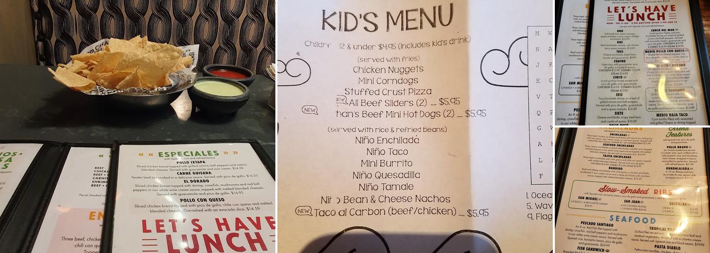 El Toro Mexican Restaurant - Clute Menu