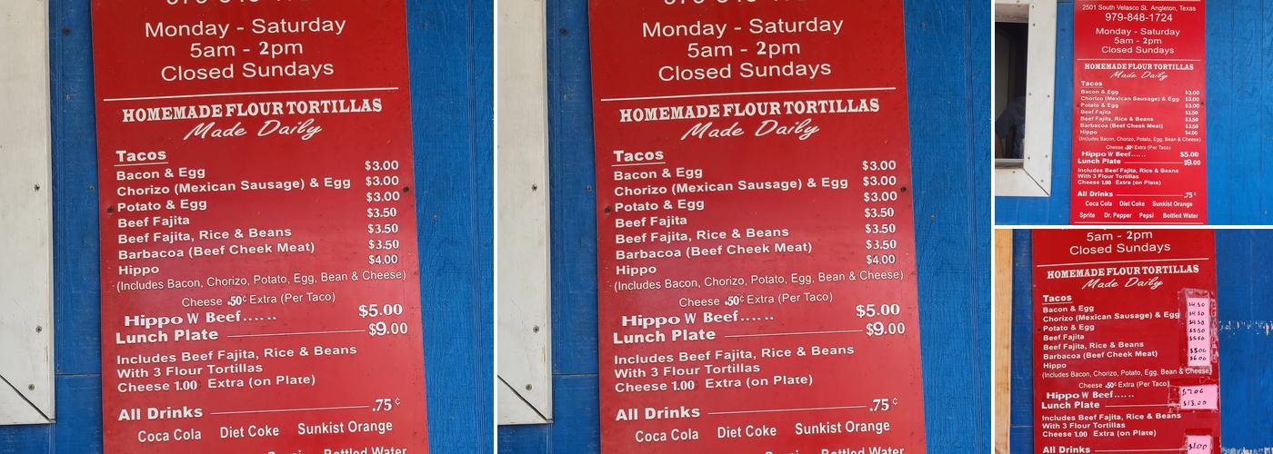 Taco Loco Menu