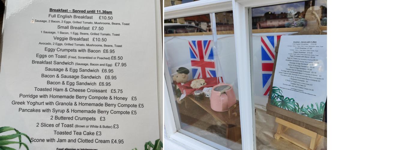 The Cafe on the Square Menu