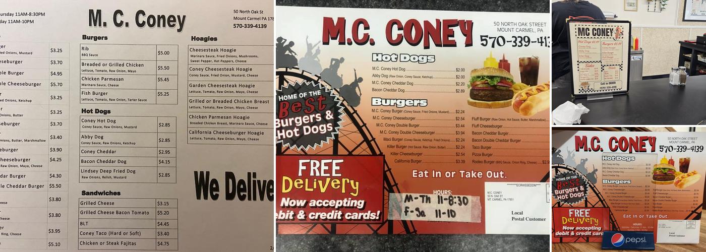MC Coney Menu
