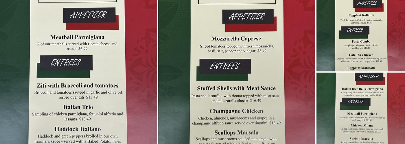 The Original Italian Pizza & Restaurant Menu