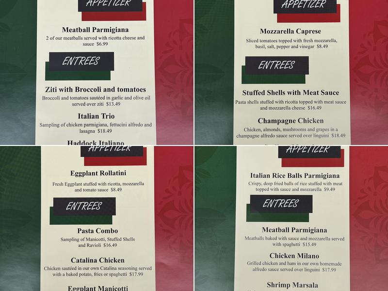 The Original Italian Pizza & Restaurant Menu