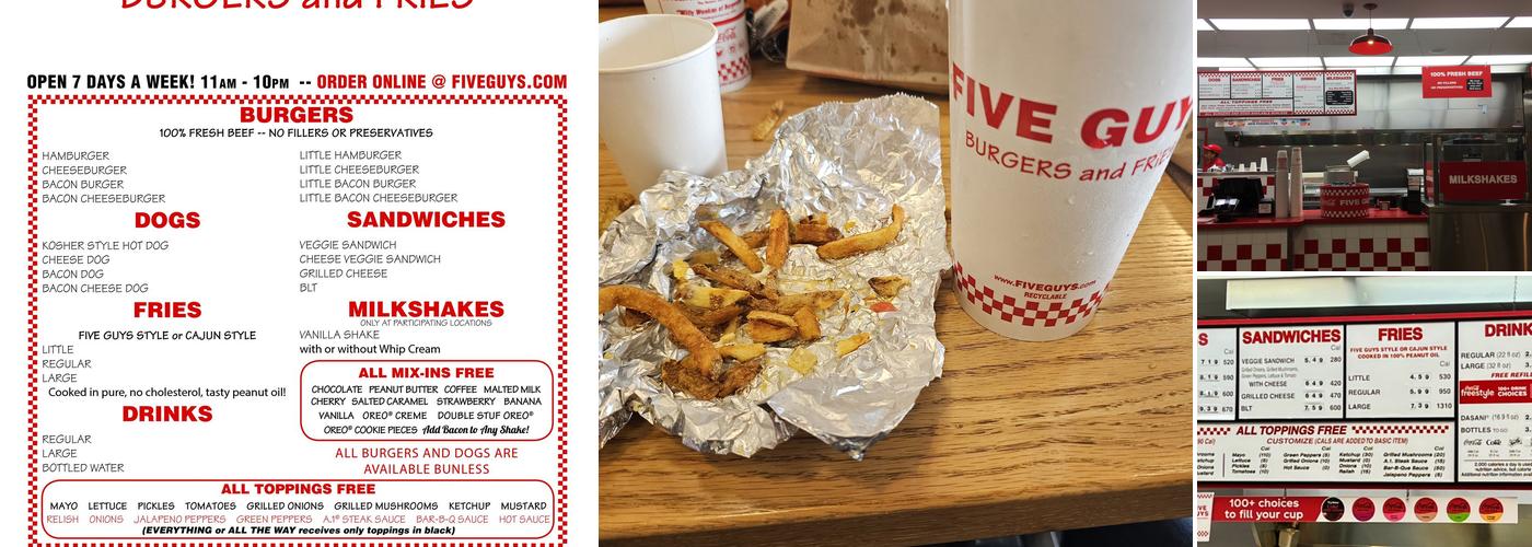 Five Guys Menu