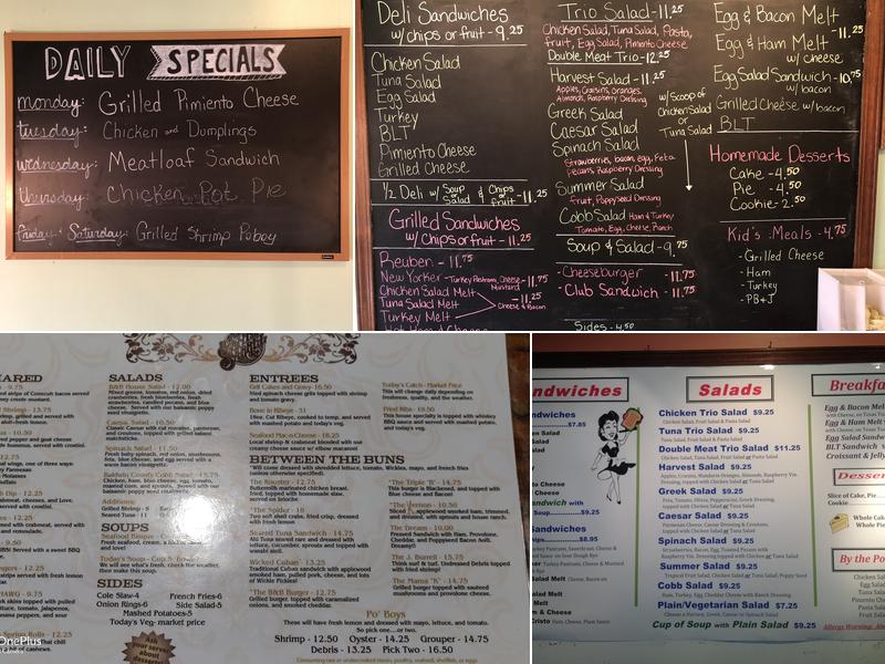 Sandra's Place Menu